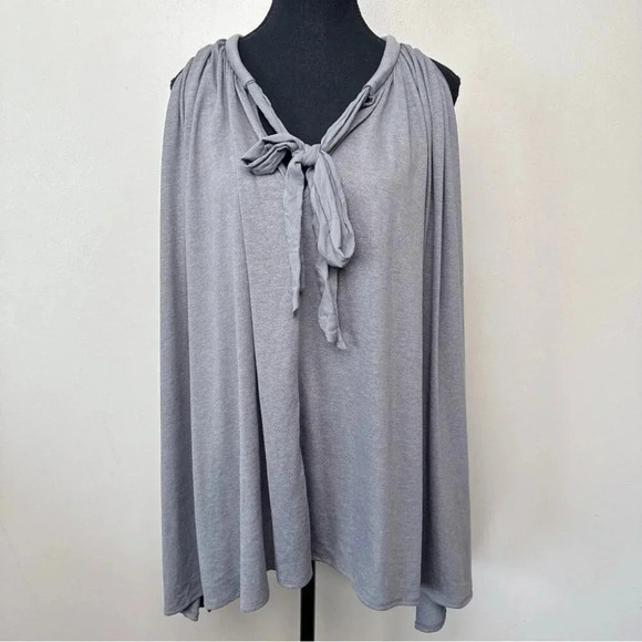 Deletta Anthropologie Womens M/L Tulay  Metallic Shimmer Cold Shoulder Top - Picture 2 of 13